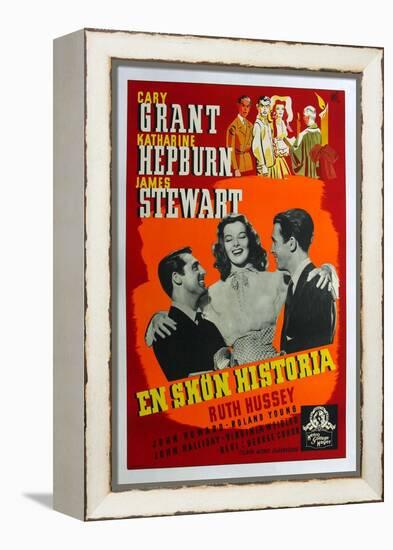 The Philadelphia Story, Swedish Movie Poster, 1940-null-Framed Stretched Canvas