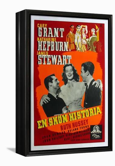 The Philadelphia Story, Swedish Movie Poster, 1940-null-Framed Stretched Canvas