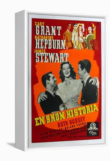 The Philadelphia Story, Swedish Movie Poster, 1940-null-Framed Stretched Canvas