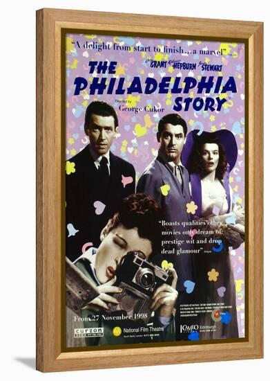 The Philadelphia Story, UK Movie Poster, 1940-null-Framed Stretched Canvas