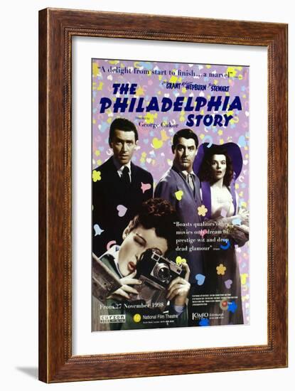 The Philadelphia Story, UK Movie Poster, 1940-null-Framed Art Print