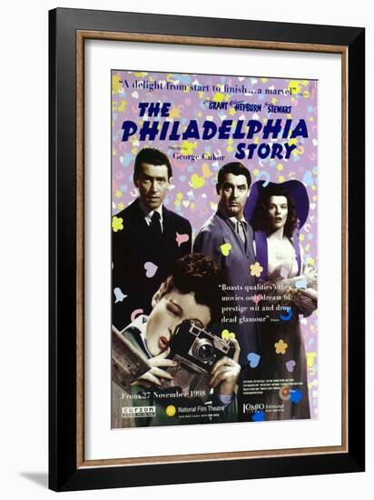 The Philadelphia Story, UK Movie Poster, 1940-null-Framed Art Print