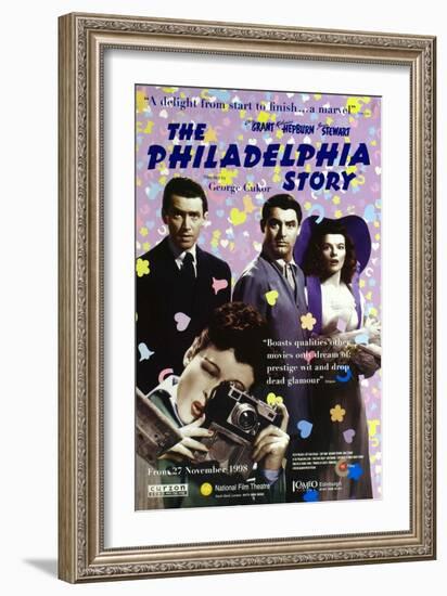 The Philadelphia Story, UK Movie Poster, 1940-null-Framed Premium Giclee Print
