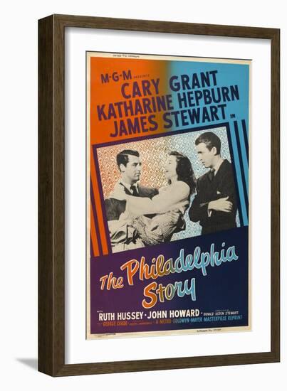 The Philadelphia Story, UK Movie Poster, 1940-null-Framed Premium Giclee Print