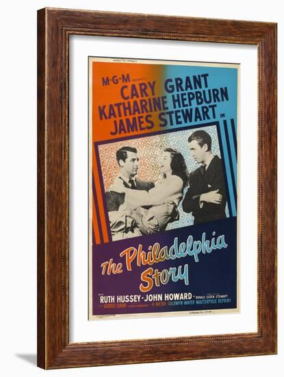 The Philadelphia Story, UK Movie Poster, 1940-null-Framed Premium Giclee Print