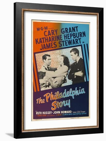 The Philadelphia Story, UK Movie Poster, 1940-null-Framed Premium Giclee Print