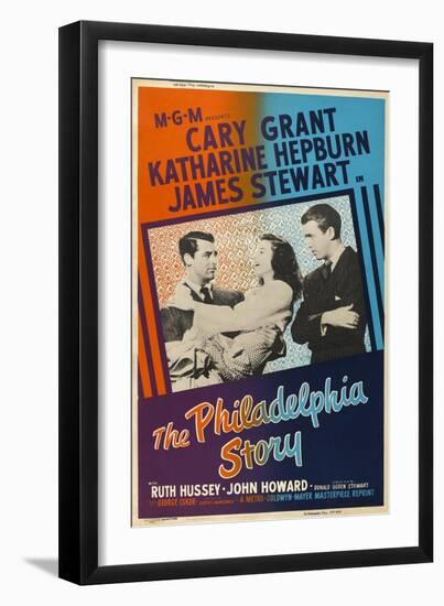 The Philadelphia Story, UK Movie Poster, 1940-null-Framed Premium Giclee Print