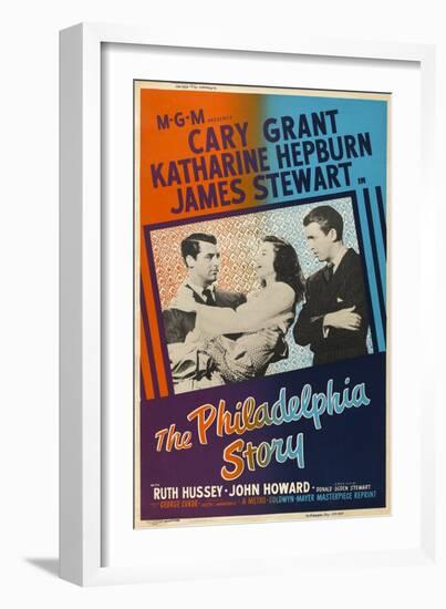 The Philadelphia Story, UK Movie Poster, 1940-null-Framed Premium Giclee Print