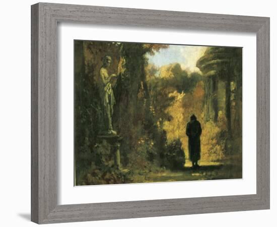 The Philosopher in the Park-Carl Spitzweg-Framed Art Print