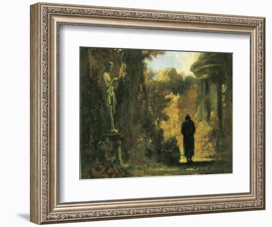 The Philosopher in the Park-Carl Spitzweg-Framed Art Print