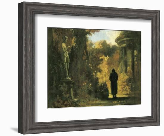 The Philosopher in the Park-Carl Spitzweg-Framed Art Print