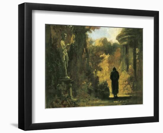 The Philosopher in the Park-Carl Spitzweg-Framed Art Print