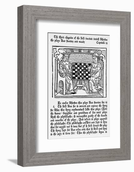 The Philosopher Teaches the King to Rule Through the Allegory of Chess-null-Framed Photographic Print