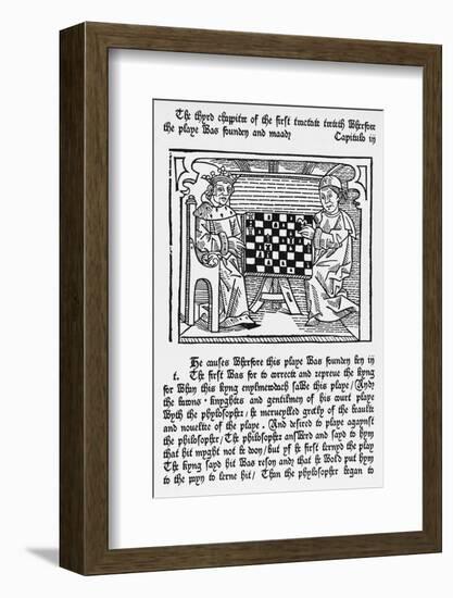 The Philosopher Teaches the King to Rule Through the Allegory of Chess-null-Framed Photographic Print