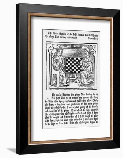 The Philosopher Teaches the King to Rule Through the Allegory of Chess-null-Framed Photographic Print