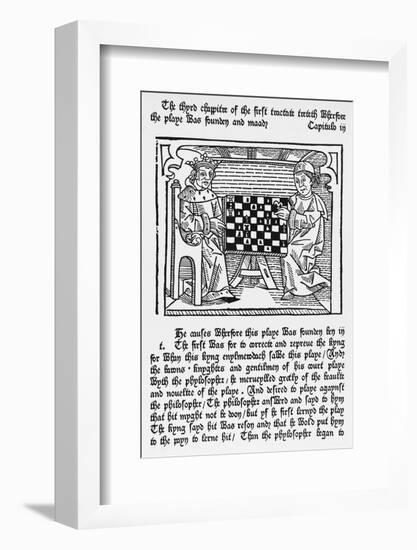 The Philosopher Teaches the King to Rule Through the Allegory of Chess-null-Framed Photographic Print