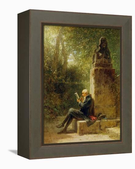 The Philosopher (The Reader in the Park)-Carl Spitzweg-Framed Premier Image Canvas