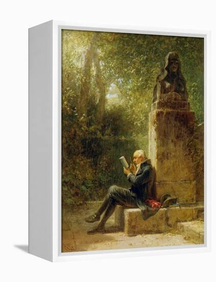 The Philosopher (The Reader in the Park)-Carl Spitzweg-Framed Premier Image Canvas