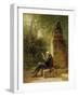 The Philosopher (The Reader in the Park)-Carl Spitzweg-Framed Giclee Print