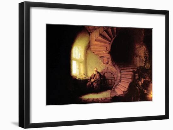 The Philosopher-Rembrandt van Rijn-Framed Art Print