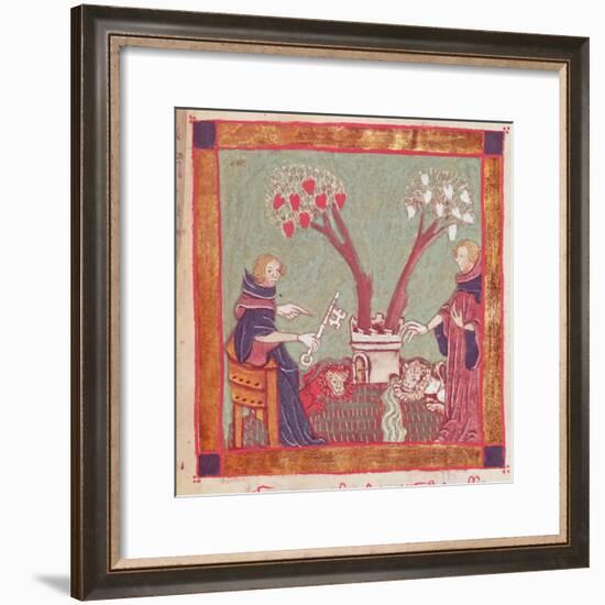 The Philosophers Will, from a Manuscript of Alchemy, 14th Century-null-Framed Giclee Print