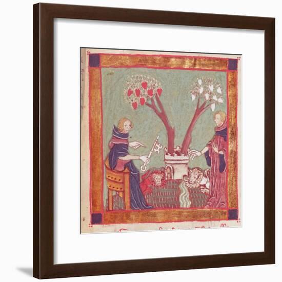 The Philosophers Will, from a Manuscript of Alchemy, 14th Century-null-Framed Giclee Print