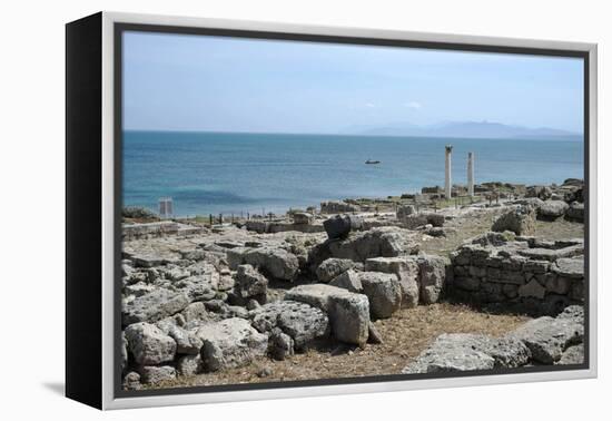 The Phoenician Roman Port of Tharros, Sardinia, Italy, Mediterranean, Europe-Oliviero Olivieri-Framed Premier Image Canvas