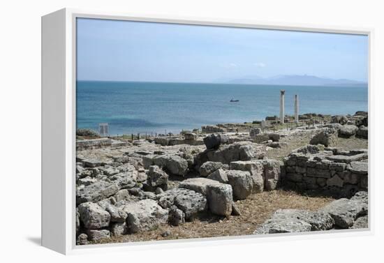 The Phoenician Roman Port of Tharros, Sardinia, Italy, Mediterranean, Europe-Oliviero Olivieri-Framed Premier Image Canvas