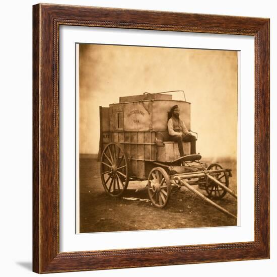 The Photographer's Van with Marcus Sparling in the Crimea, 1855-Roger Fenton-Framed Giclee Print