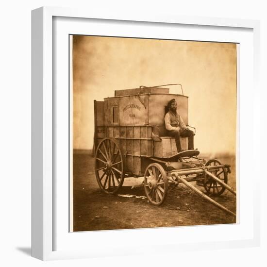 The Photographer's Van with Marcus Sparling in the Crimea, 1855-Roger Fenton-Framed Giclee Print