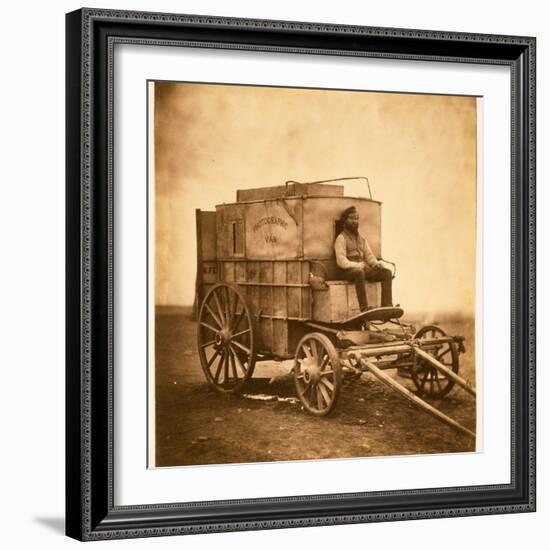 The Photographer's Van with Marcus Sparling in the Crimea, 1855-Roger Fenton-Framed Giclee Print