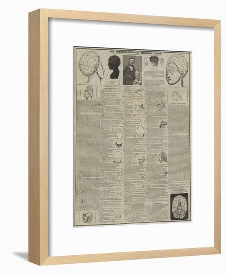 The Phrenological and Mesmeric Chart-null-Framed Giclee Print