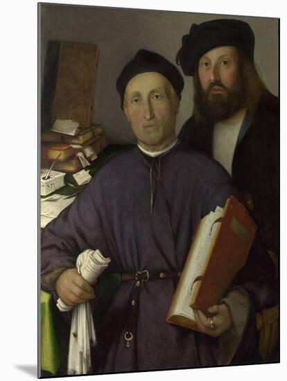 The Physician Giovanni Agostino Della Torre and His Son, Niccolò, Ca 1515-Lorenzo Lotto-Mounted Giclee Print