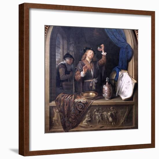 The Physician-Gerard Dou-Framed Art Print