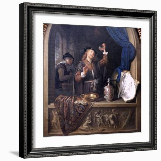 The Physician-Gerard Dou-Framed Art Print