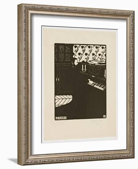 The Piano, from the Series 'Musical Instruments', 1896-97-Félix Vallotton-Framed Giclee Print