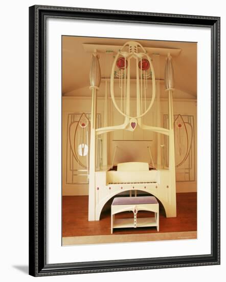 The Piano in the Music Room in the House for an Art Lovers, Glasgow, UK-Yadid Levy-Framed Photographic Print