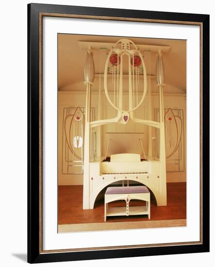 The Piano in the Music Room in the House for an Art Lovers, Glasgow, UK-Yadid Levy-Framed Photographic Print