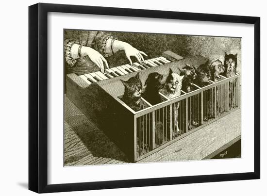 The Piano of Cats-English School-Framed Giclee Print