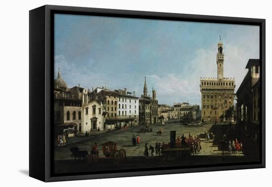 The Piazza Della Signoria in Florence, 1742-Bernardo Bellotto-Framed Premier Image Canvas