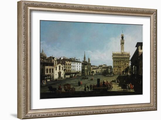 The Piazza Della Signoria in Florence, 1742-Bernardo Bellotto-Framed Giclee Print