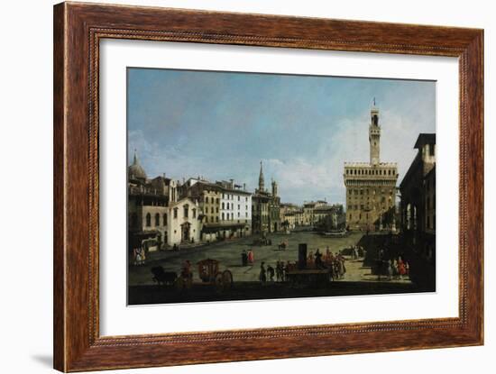 The Piazza Della Signoria in Florence, 1742-Bernardo Bellotto-Framed Giclee Print