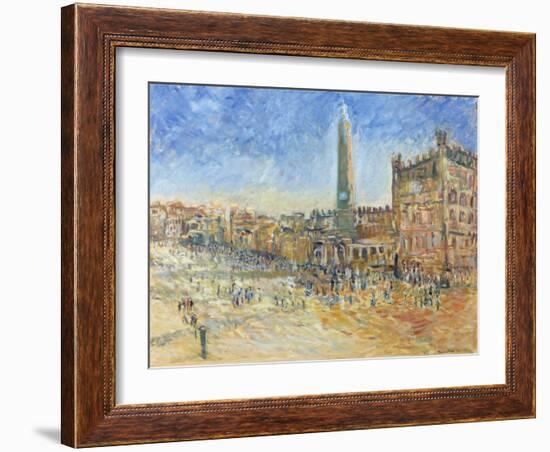 The Piazza in Siena, 1995-Patricia Espir-Framed Giclee Print