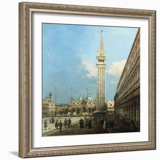 The Piazza S. Marco, Venice, looking East-Canaletto (Giovanni Antonio Canal)-Framed Giclee Print