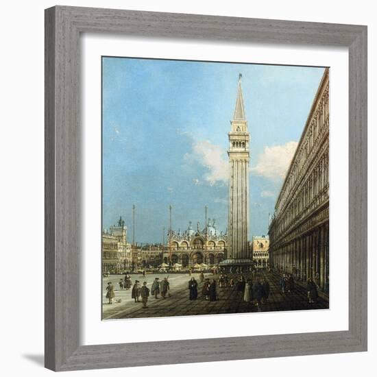 The Piazza S. Marco, Venice, looking East-Canaletto (Giovanni Antonio Canal)-Framed Giclee Print