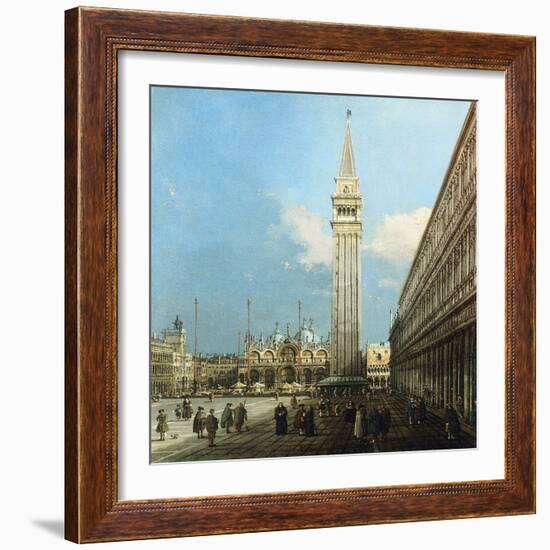 The Piazza S. Marco, Venice, looking East-Canaletto (Giovanni Antonio Canal)-Framed Giclee Print