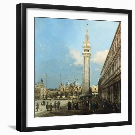 The Piazza S. Marco, Venice, looking East-Canaletto (Giovanni Antonio Canal)-Framed Giclee Print