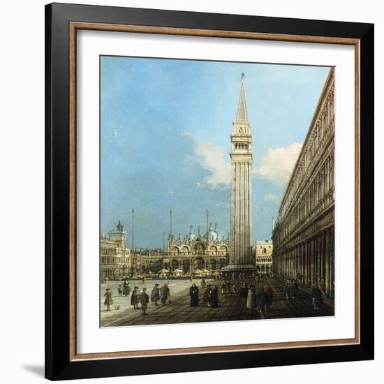 The Piazza S. Marco, Venice, looking East-Canaletto (Giovanni Antonio Canal)-Framed Giclee Print