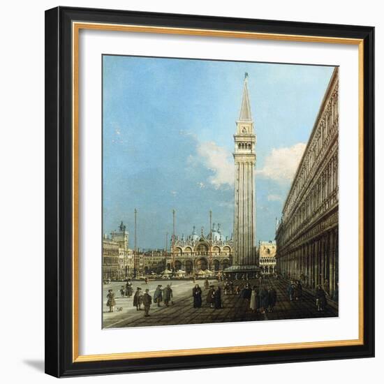 The Piazza S. Marco, Venice, looking East-Canaletto (Giovanni Antonio Canal)-Framed Giclee Print