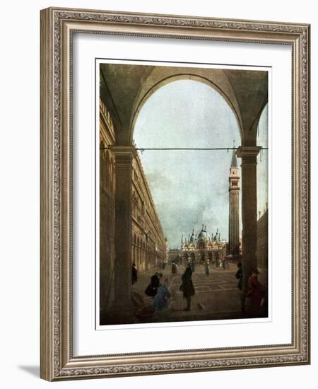 The Piazza, Venice, C1756-Canaletto-Framed Giclee Print